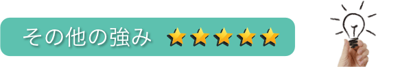 その他の強み：星5つ
